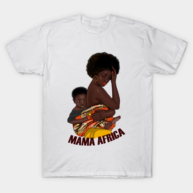 Mom and son. Mama Africa, Best mom ever, Mom of the year, Mother's day gift idea. T-Shirt by Precious7